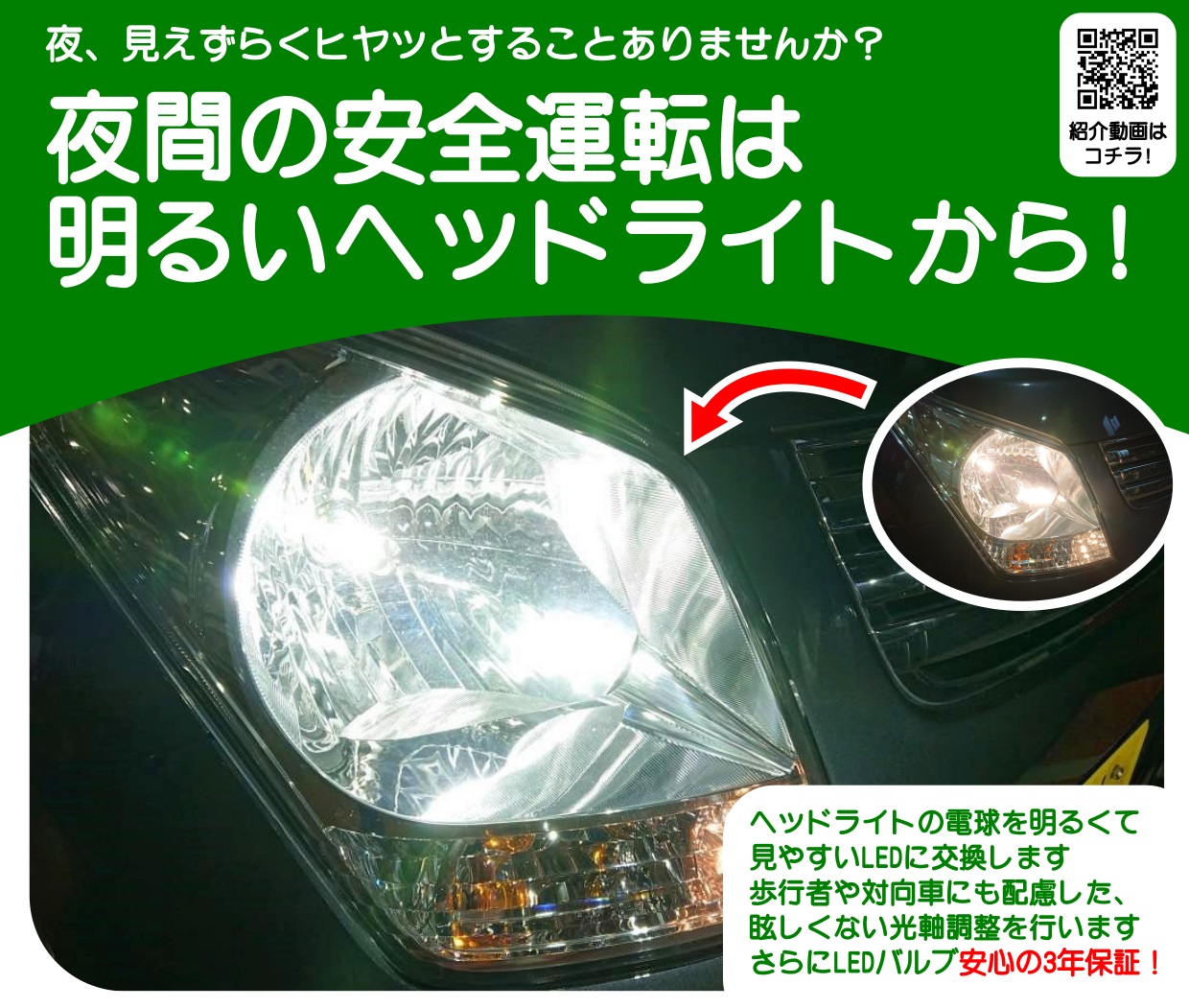 在庫あり】【3年保証付】【日本ライティング製 H4 LEDバルブ】LED 